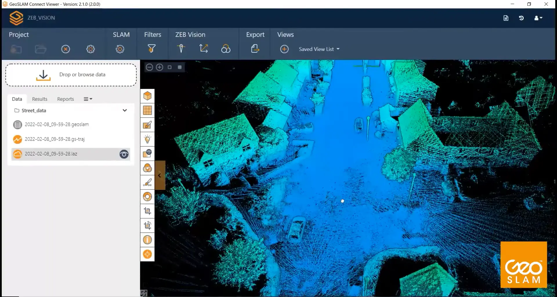 GeoSLAM ZEB Horizon RT Mobile Scanner 17 GeoSLAM-Connect-Software