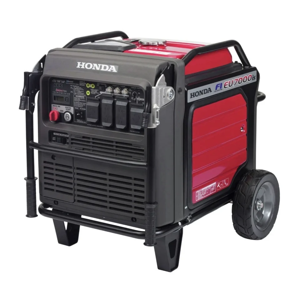 Honda EU7000iS 7,000 Watt Inverter Portable Generator, Super Quiet, Electric Start